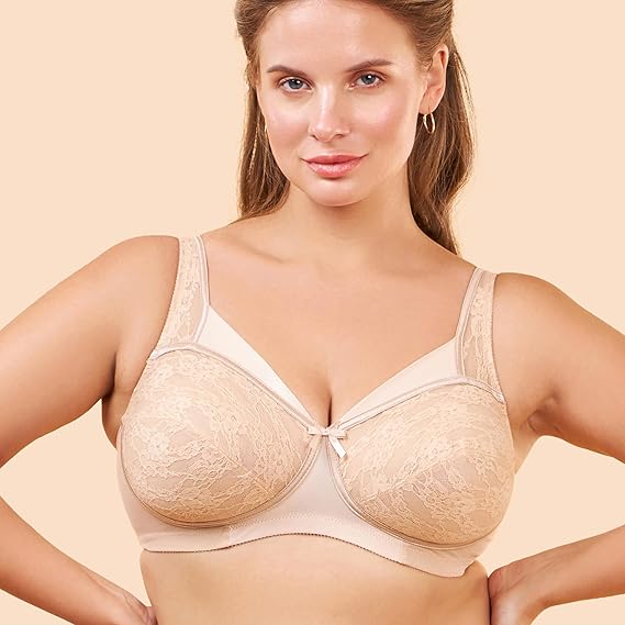 Enamor Women's Cotton Everyday Bra – Non-Padded, Wirefree, Full Coverage
